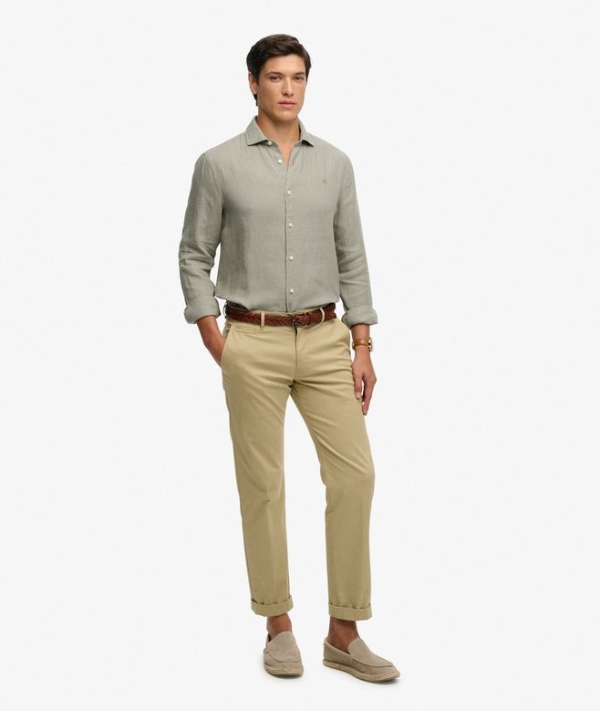 RIVIERA L/S LINEN SHIRT (BAY GREEN)