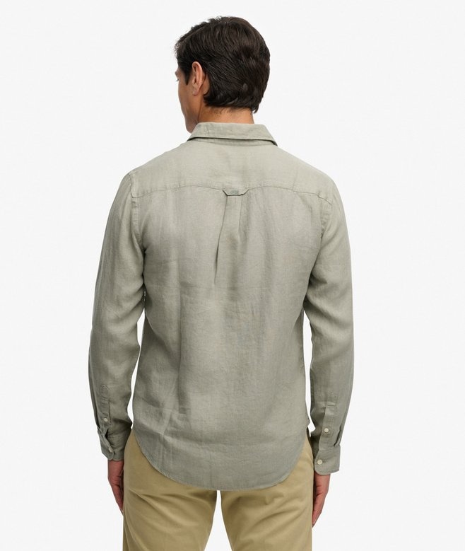 RIVIERA L/S LINEN SHIRT (BAY GREEN)