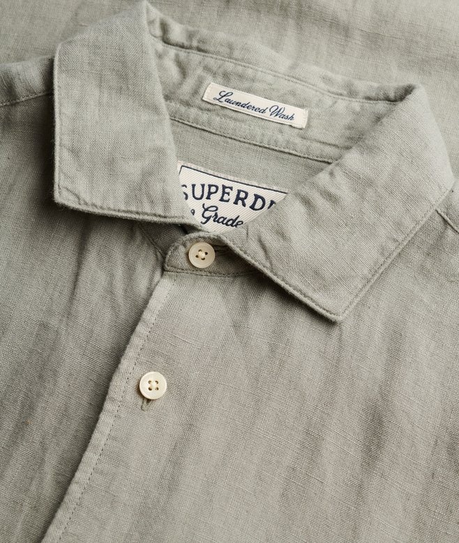 RIVIERA L/S LINEN SHIRT (BAY GREEN)
