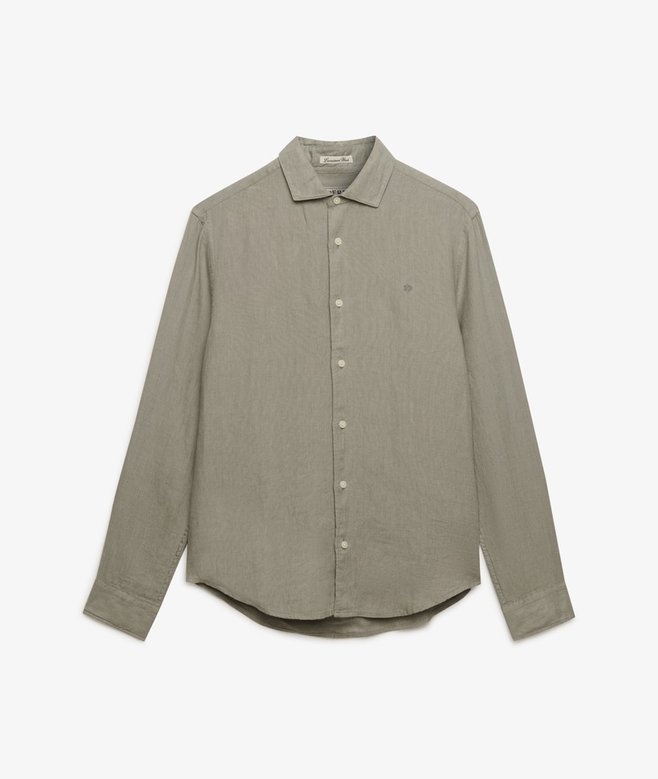 RIVIERA L/S LINEN SHIRT (BAY GREEN)