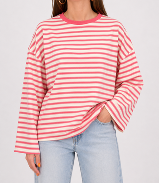 MIKAELA Stripes Shirt (Pink/Yellow)