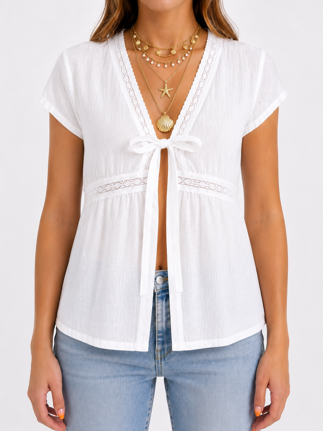 CELESTE Linen Topje (White)