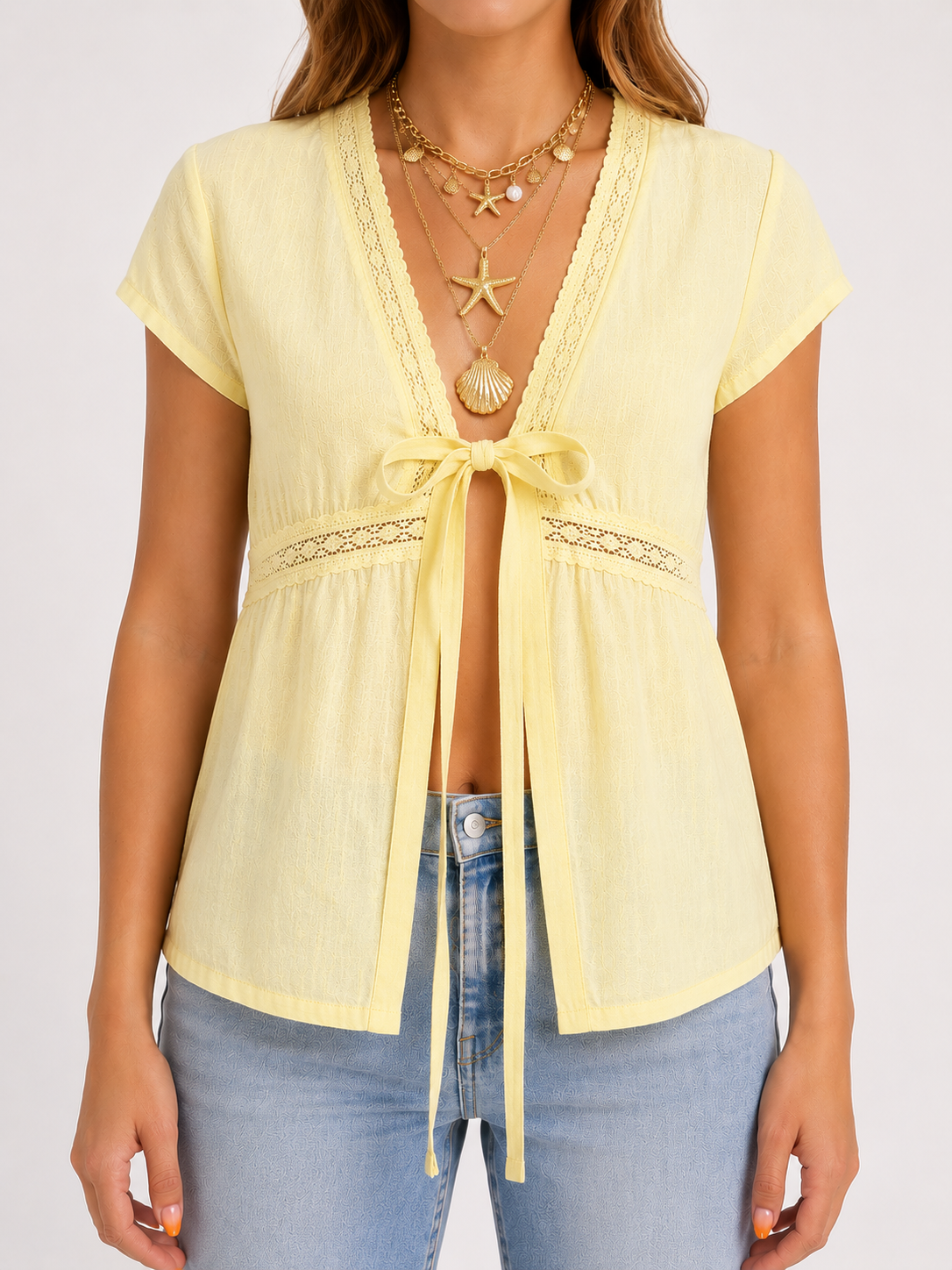 CELESTE Linen Topje (Yellow)