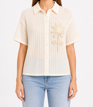 ISA Palm Boho Shirt (Cream)