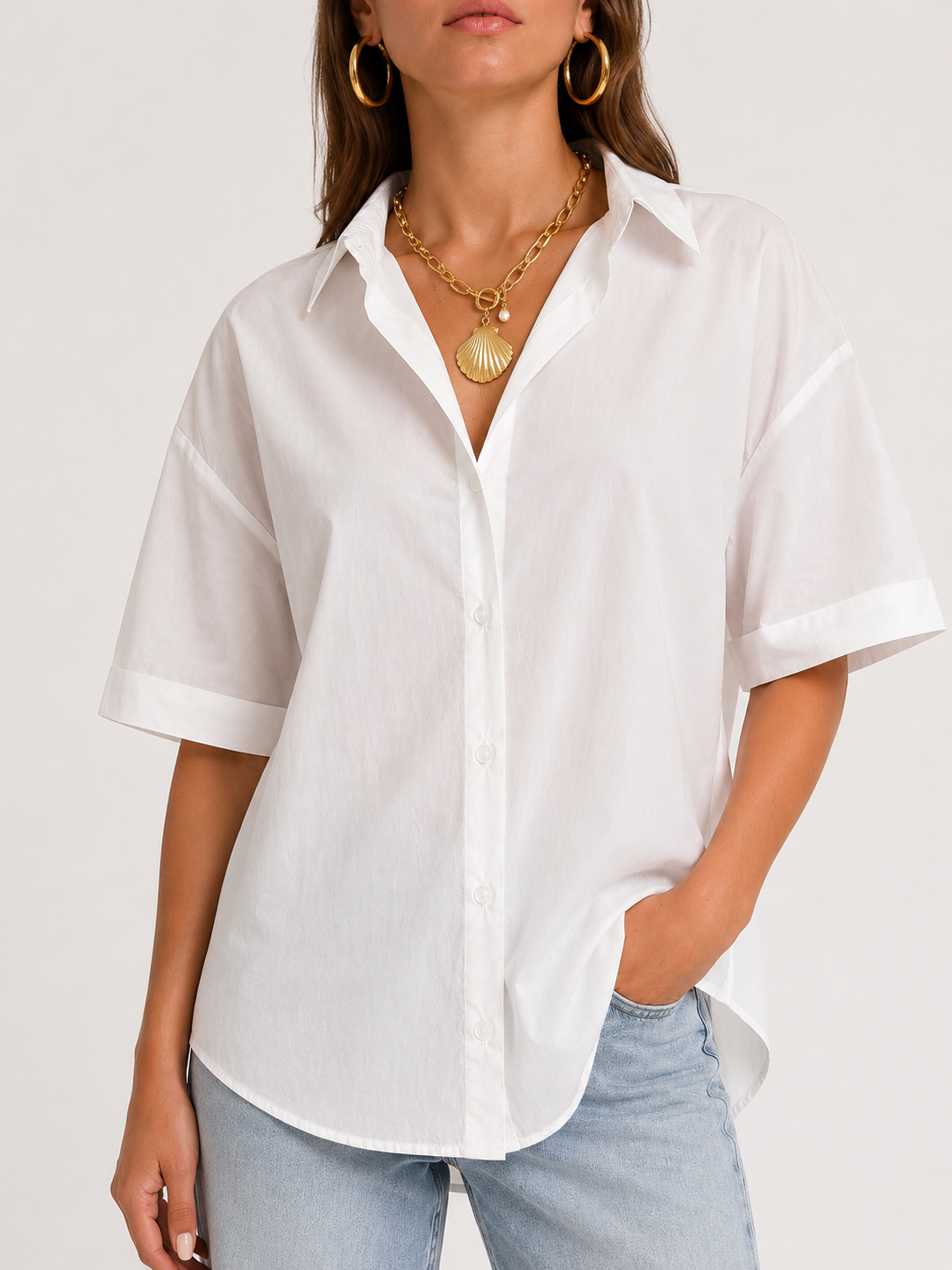 BEACH Multicolor Shirt (White)