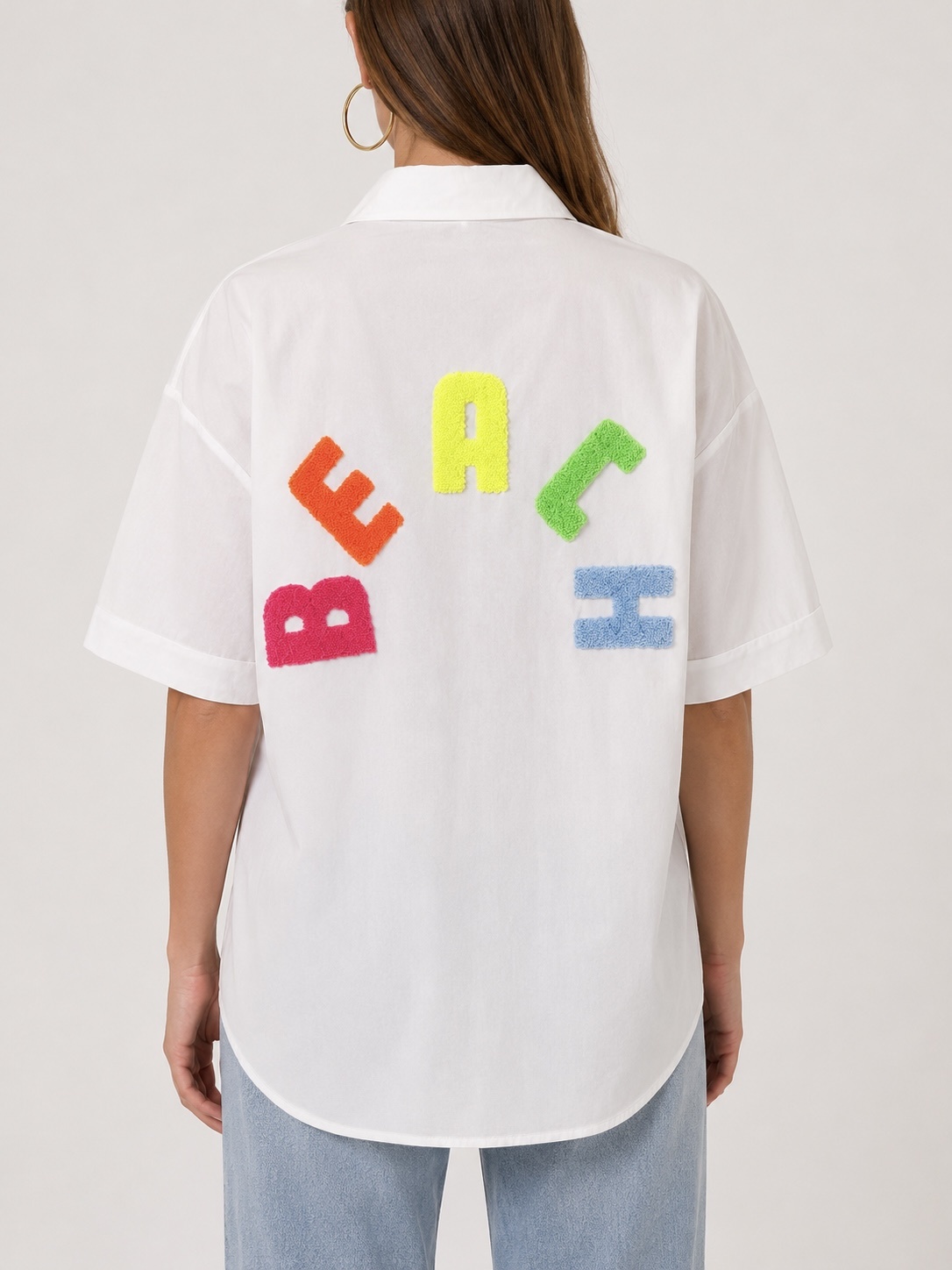 BEACH Multicolor Shirt (White)