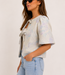 LOLA Floral Tie Front Top (Blue)