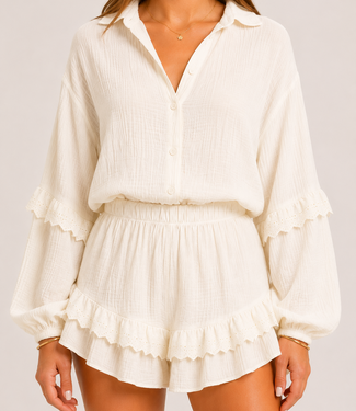 BLAZE 100% Cotton Blouse (White)