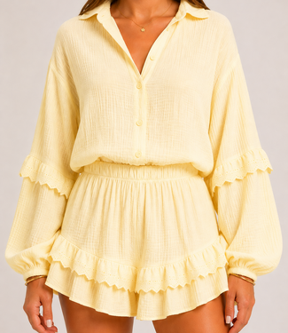 BLAZE 100% Cotton Blouse (Yellow)