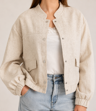 LEA Linen Bomber (Beige)