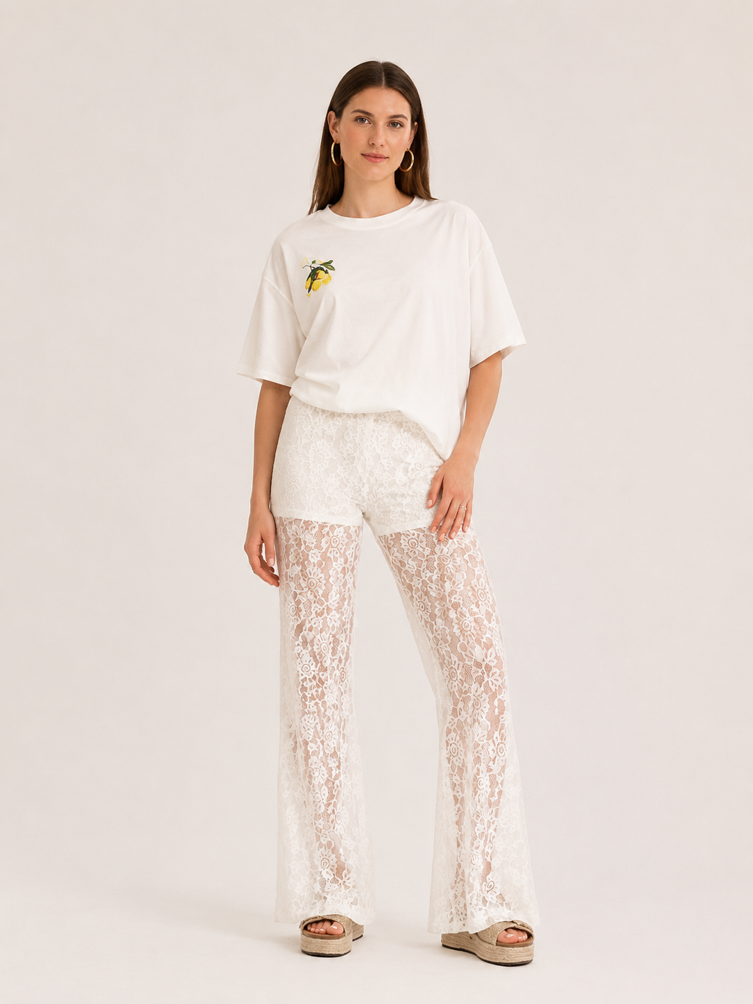 EVA Boho Chic Pants (White)