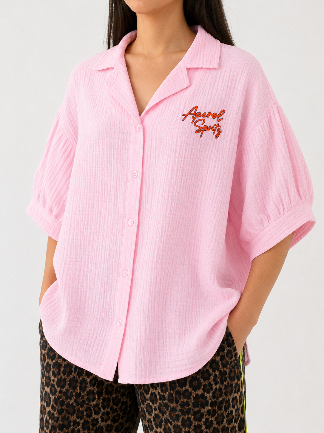 APEROL SPRITZ Cotton Shirt (Pink)