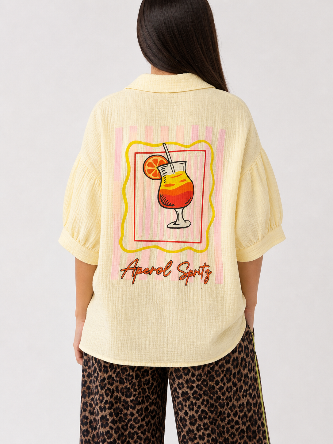 APEROL SPRITZ Cotton Shirt (Yellow)