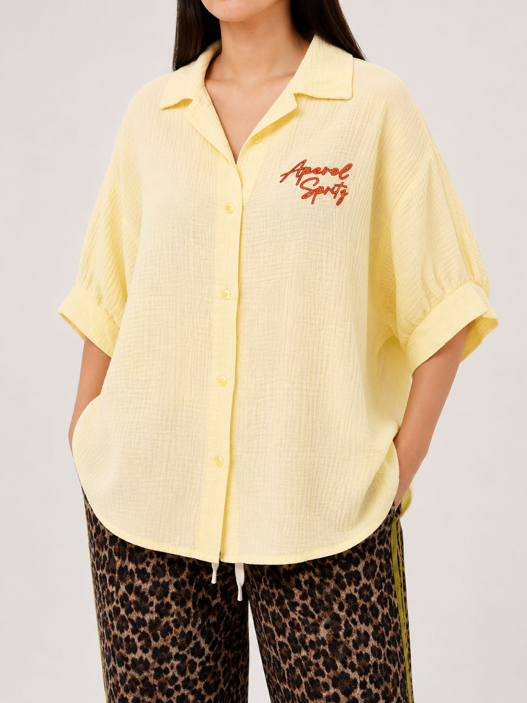 APEROL SPRITZ Cotton Shirt (Yellow)