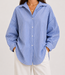 GOOD VIBES Multicolor Stripes Shirt (Blue)