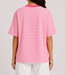 AMOUR LEO Stripes T-shirt (Neon Pink/White)