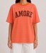 AMOUR LEO Stripes T-shirt (Neon Orange/Pink)
