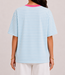 AMOUR LEO Stripes T-shirt (Sky Blue/Pink)