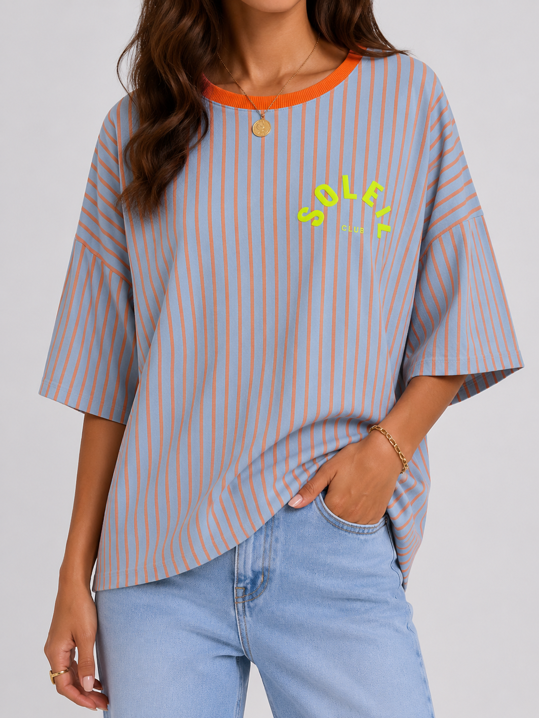 SOLEIL 3D Stripes (Blue/Neon Orange)