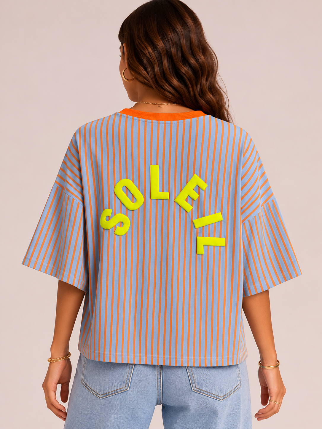 SOLEIL 3D Stripes (Blue/Neon Orange)