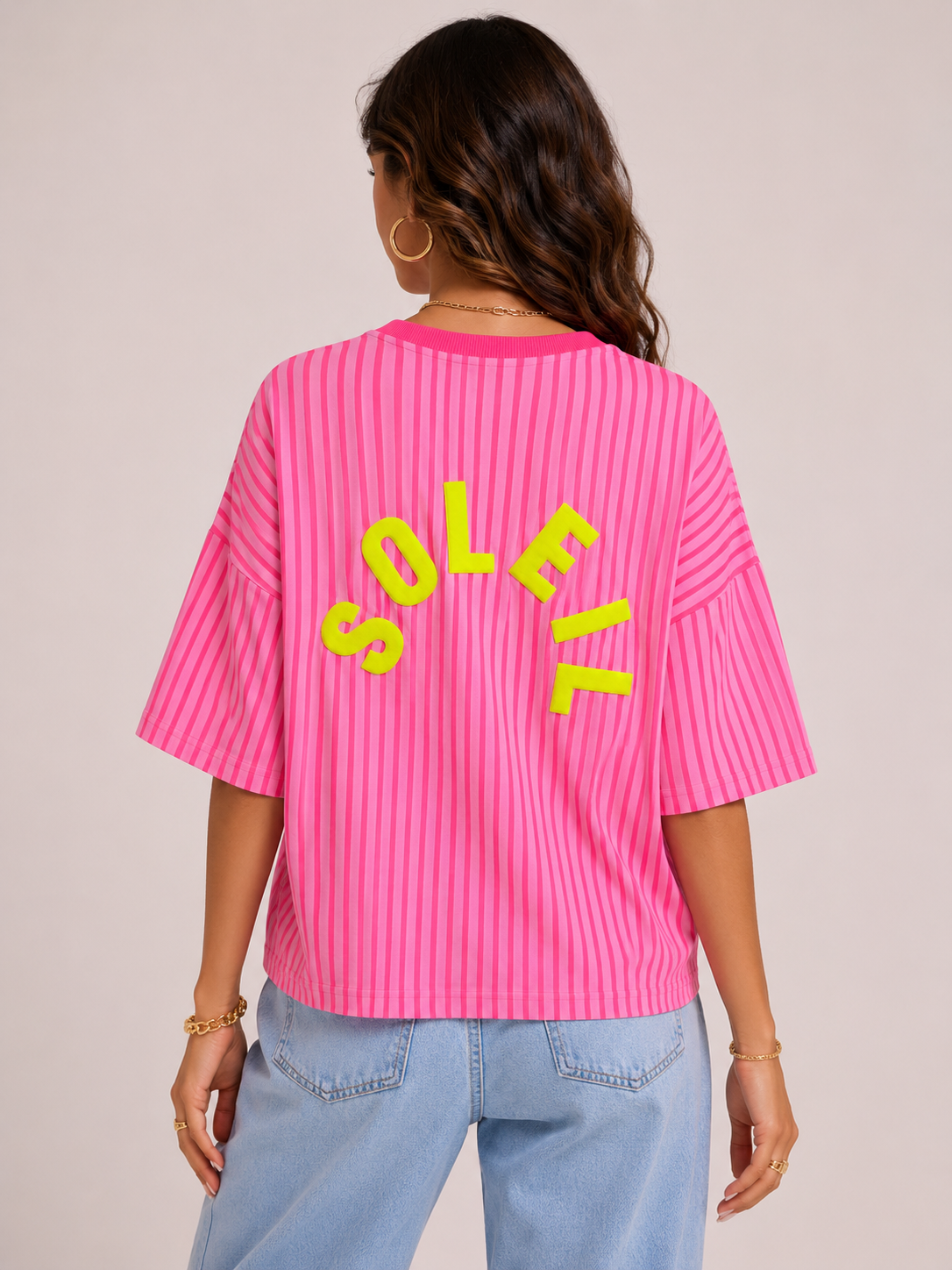 SOLEIL 3D Stripes (Hot Pink/Neon Pink)