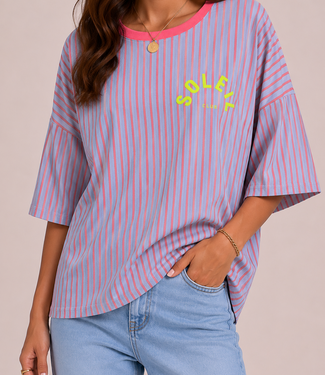SOLEIL 3D Stripes (Blue/Neon Pink)