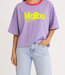 MALIBU 3D Stripes T-Shirt (Blue/Neon Pink)