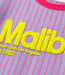 MALIBU 3D Stripes T-Shirt (Blue/Neon Pink)