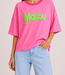 MALIBU 3D Stripes T-Shirt (Light Pink /Neon Pink)