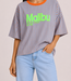 MALIBU 3D Stripes T-Shirt (Blue/Neon Orange)