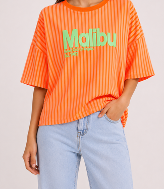 MALIBU 3D Stripes T-Shirt (Orange/Neon Orange)