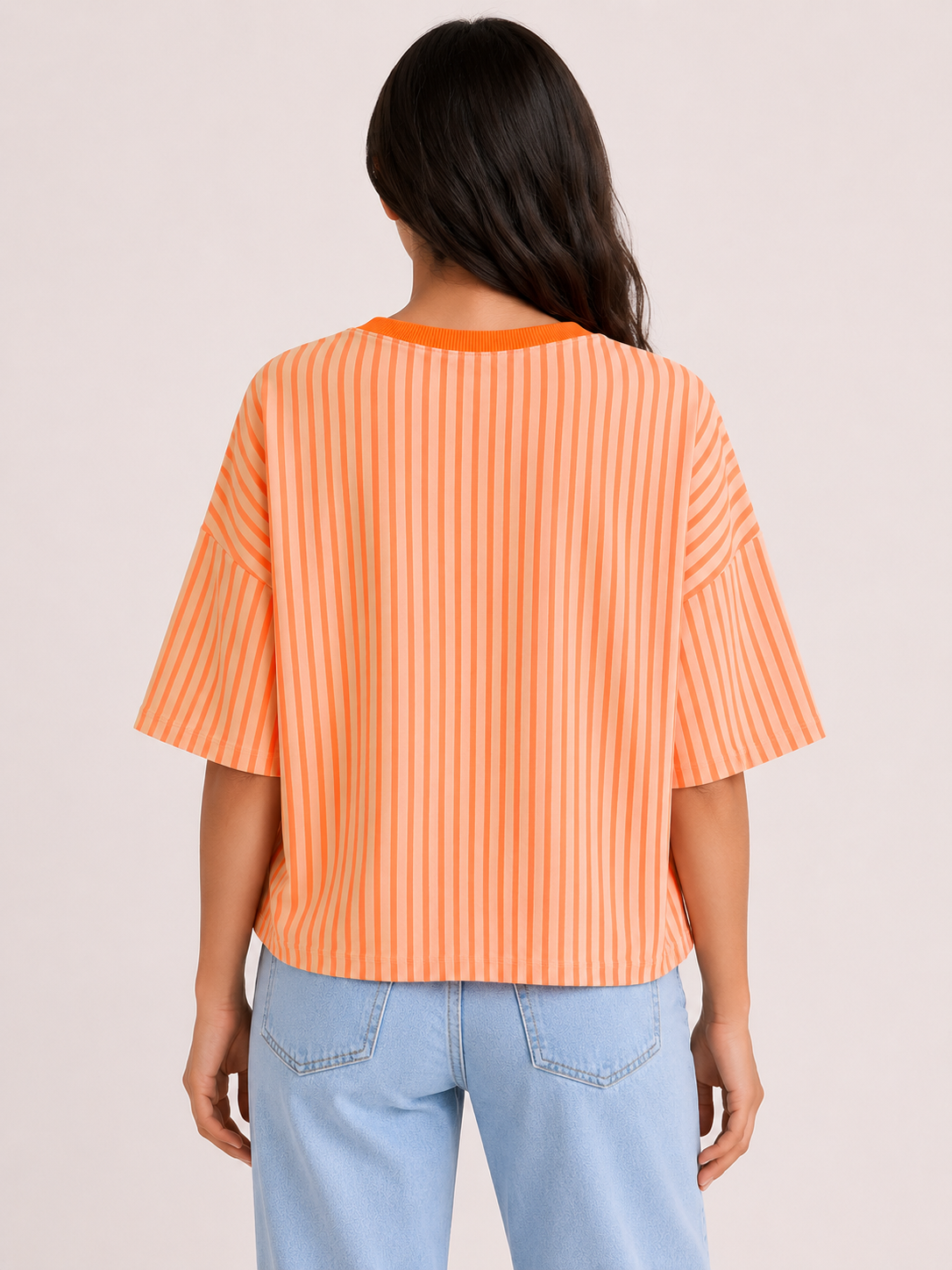 MALIBU 3D Stripes T-Shirt (Orange/Neon Orange)