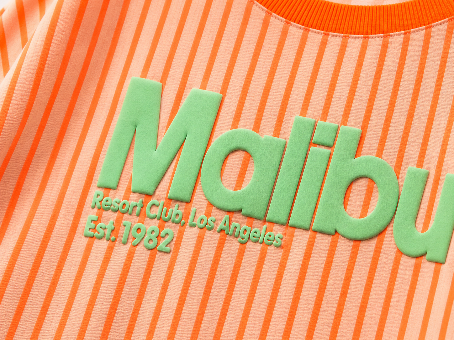 MALIBU 3D Stripes T-Shirt (Orange/Neon Orange)
