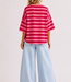BISOUS Stripes SS  T-Shirt (Pink/Red)