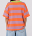 LOS ANGELES Stripes SS T-Shirt (Neon Coral/Light Pink)