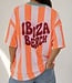 IBIZA BEACH Stripes T-Shirt (Neon Orange/Light Pink)