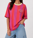 IBIZA BEACH Stripes T-Shirt (Neon Orange/Pink)