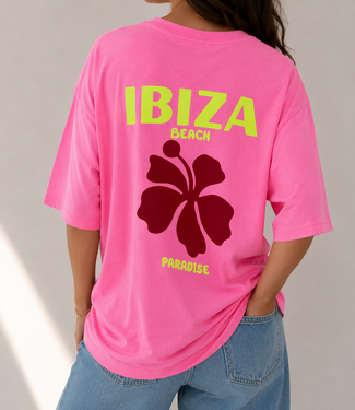 IBIZA FLOWER T-Shirt (Neon Pink)