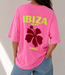 IBIZA FLOWER T-Shirt (Neon Pink)