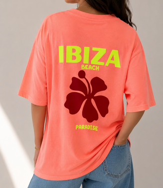IBIZA FLOWER T-Shirt (Neon Orange)