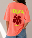 IBIZA FLOWER T-Shirt (Neon Orange)
