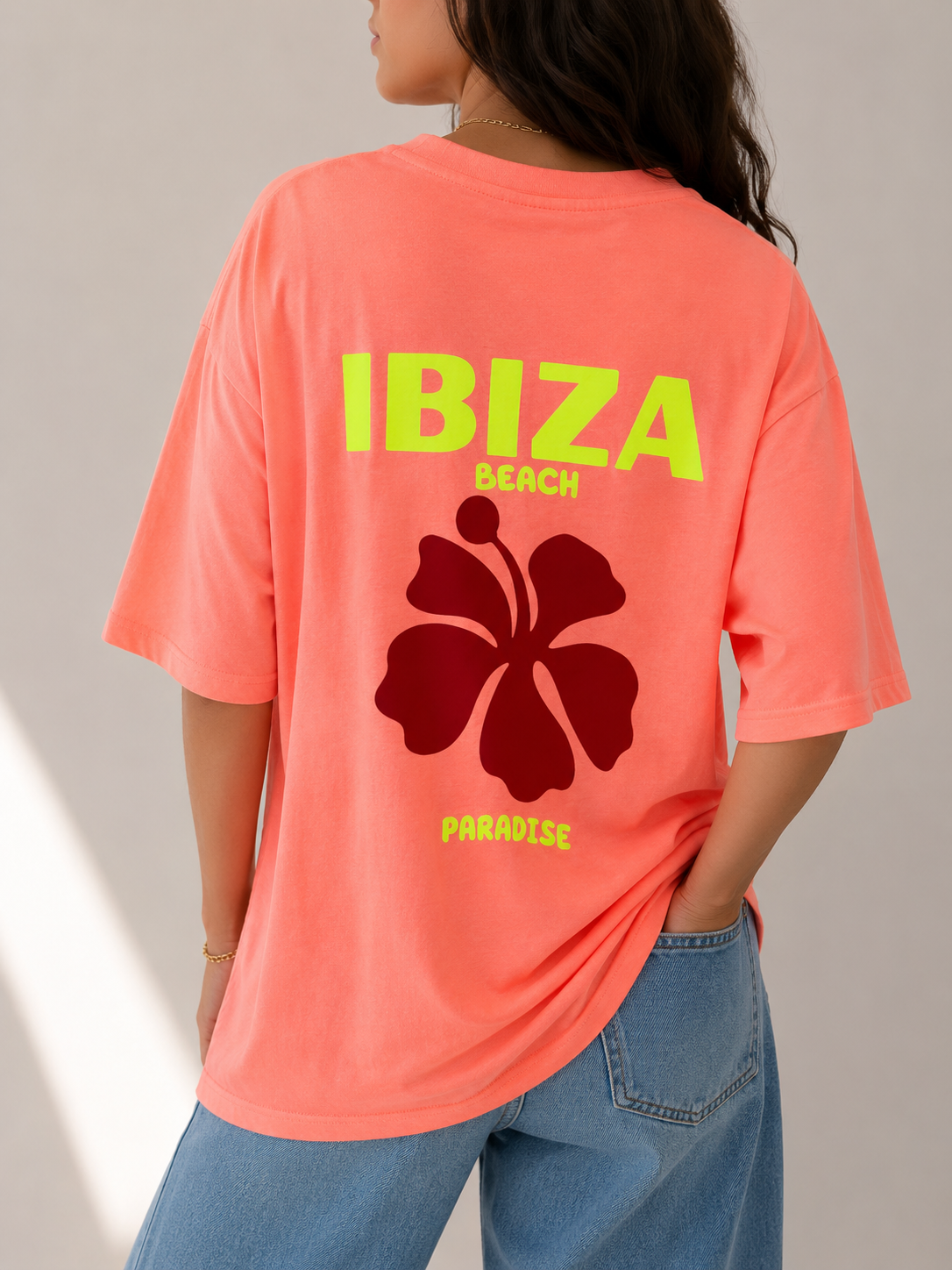 IBIZA FLOWER T-Shirt (Neon Orange)