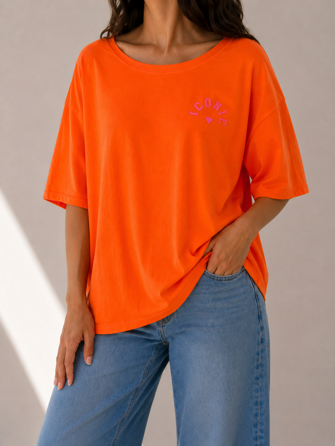 ICONIC SS Shirt (Neon Orange)