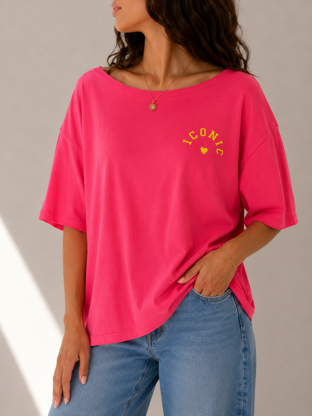 ICONIC SS Shirt (Neon Pink)