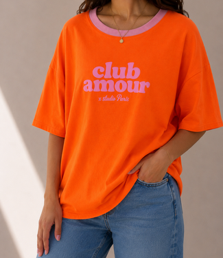 CLUB AMOUR  SS Shirt (Neon Orange)
