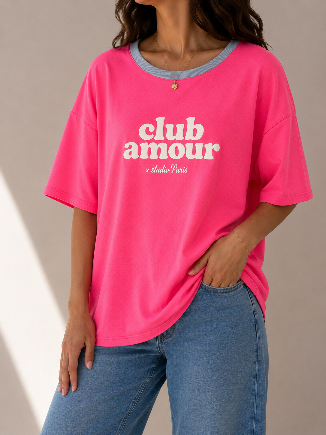 CLUB AMOUR  SS Shirt (Neon Pink)