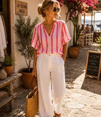 OLIVIA Stripes Topje (Light/Hot Pink)