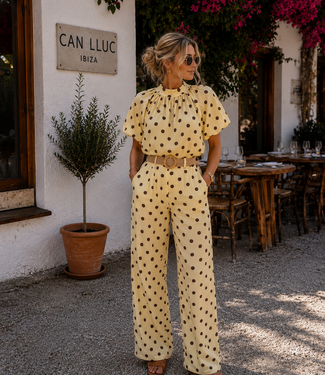 NOA POLKADOTS Pants (Yellow/Brown)