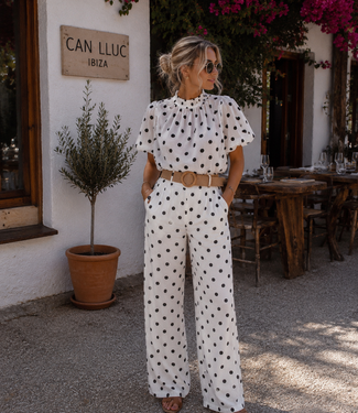 NOA POLKADOTS Pants (White/Black)