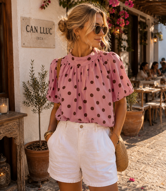 NOA POLKADOTS Topje (Pink/Brown)